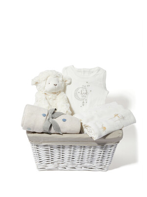 Baby Gift Hamper - 5 Piece Set with Embroidered Eid Sleepsuit